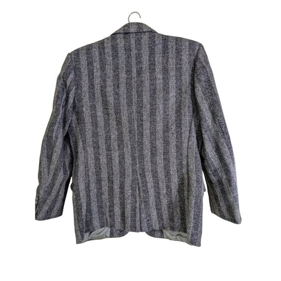 Vintage Mens 2 Button Blazer Jacket Sz 43 Regular Gray Virgin Wool Nino Cerruti - Picture 2 of 10